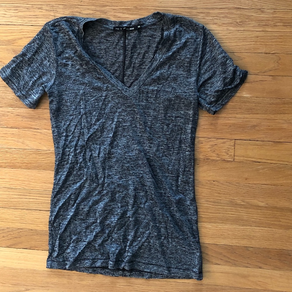 rag & bone Grey V-Neck Tee XS